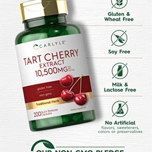 Carlyle Tart Cherry Capsules | 10,500mg | 200 Pills | Max Potency...