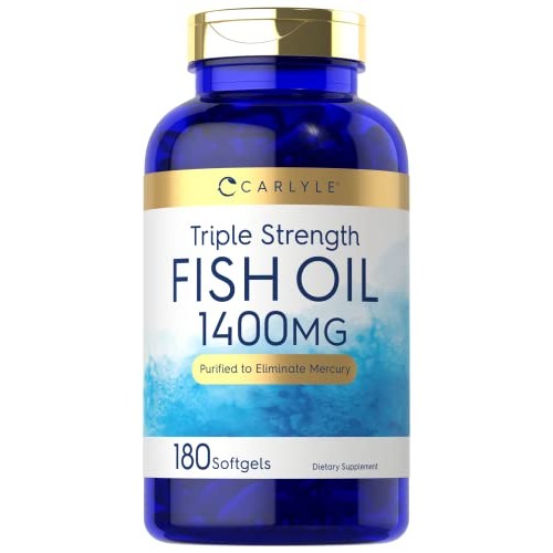 Carlyle Triple Strength Fish Oil | 180 Softgels | Omega 3 Supplem...