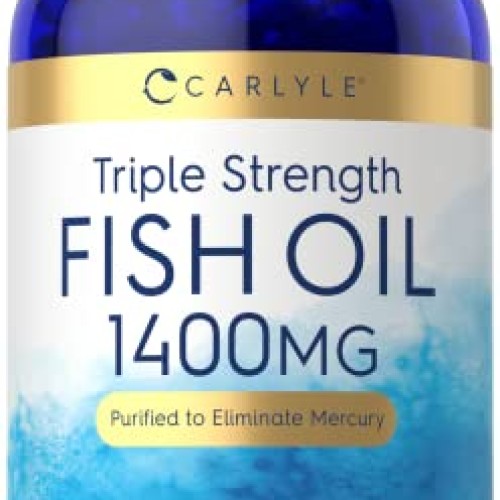 Carlyle Triple Strength Fish Oil | 180 Softgels | Omega 3 Supplem...