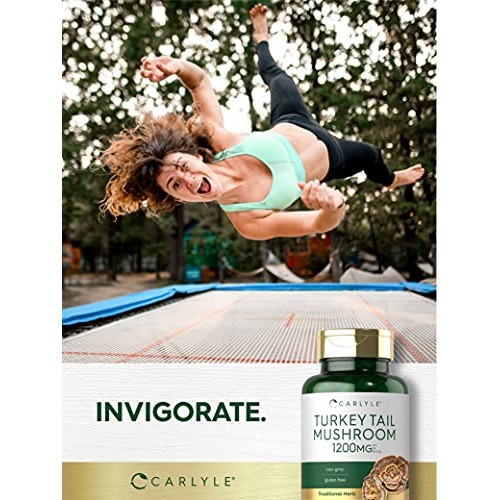 Carlyle Turkey Tail Mushroom Capsules | 1200mg | 200 Count | Non-...