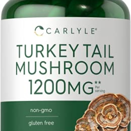 Carlyle Turkey Tail Mushroom Capsules | 1200mg | 200 Count | Non-...
