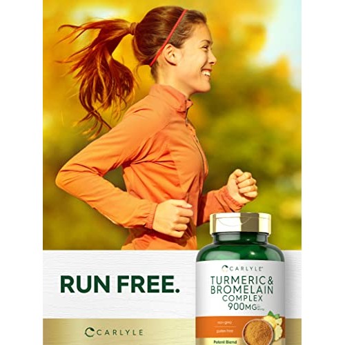 Carlyle Turmeric and Bromelain Supplement 900mg | 180 Capsules | ...