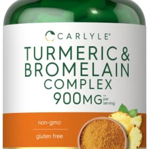 Carlyle Turmeric and Bromelain Supplement 900mg | 180 Capsules | ...