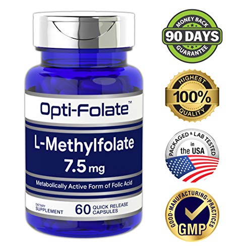 L Methylfolate 7.5 mg | 60 Capsules | Optimized and Activated | N...