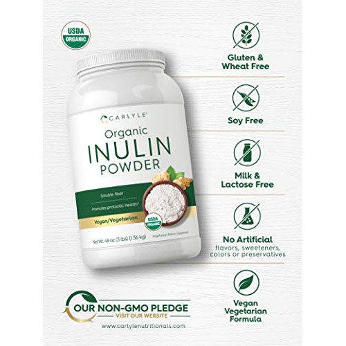 Organic Inulin Powder 48oz | Fiber Supplement | Promotes Probioti...