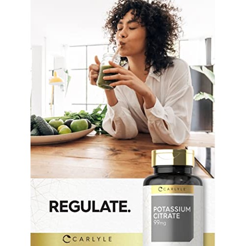 Potassium Citrate 99mg | 200 Capsules | Non-GMO and Gluten Free S...