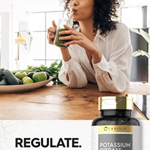 Potassium Citrate 99mg | 200 Capsules | Non-GMO and Gluten Free S...