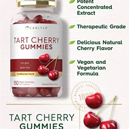 Tart Cherry Gummies | 2000mg | 150 Count | Natural Cherry Flavor ...