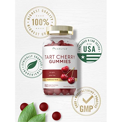 Tart Cherry Gummies | 2000mg | 150 Count | Natural Cherry Flavor ...