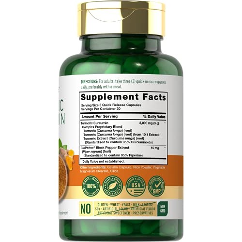Turmeric Curcumin with Bioperine | 3000 mg | 90 Powder Capsules |...