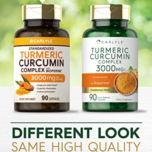 Turmeric Curcumin with Bioperine | 3000 mg | 90 Powder Capsules |...