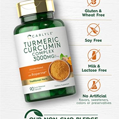 Turmeric Curcumin with Bioperine | 3000 mg | 90 Powder Capsules |...
