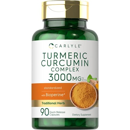 Turmeric Curcumin with Bioperine | 3000 mg | 90 Powder Capsules |...
