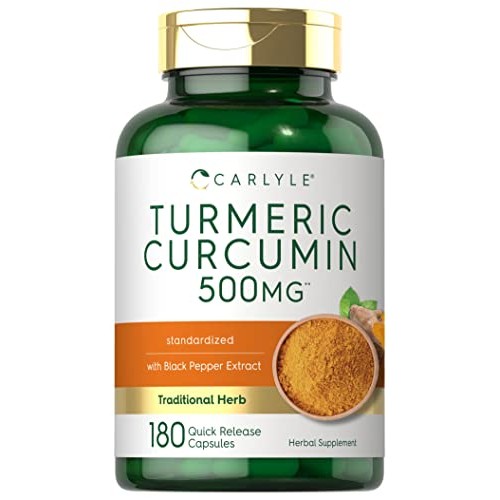 Turmeric Curcumin with Bioperine | 500 mg | 180 Powder Capsules |...