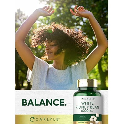 White Kidney Bean Carb Blocker | 6000mg | 200 Count | Non-GMO & G...
