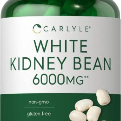 White Kidney Bean Carb Blocker | 6000mg | 200 Count | Non-GMO & G...