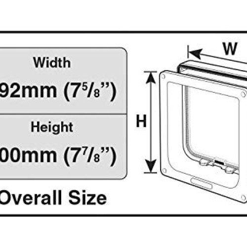 Cat Mate 4 Way Locking Cat Flap with Door Liner, White