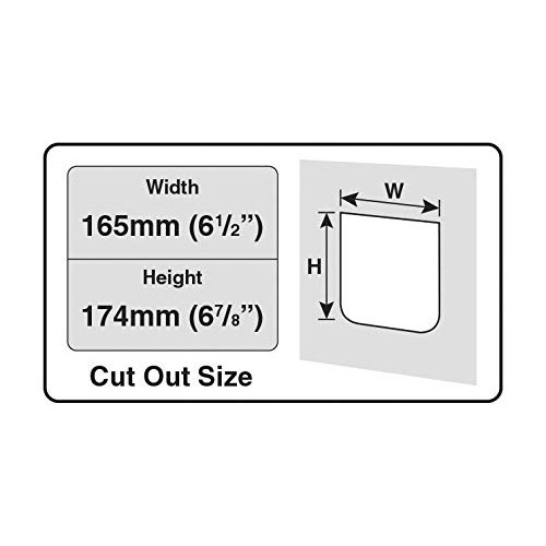 Cat Mate 4 Way Locking Cat Flap with Door Liner, White