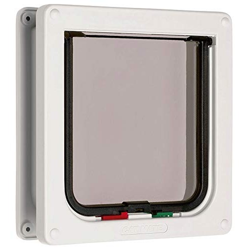 Cat Mate 4 Way Locking Cat Flap with Door Liner, White