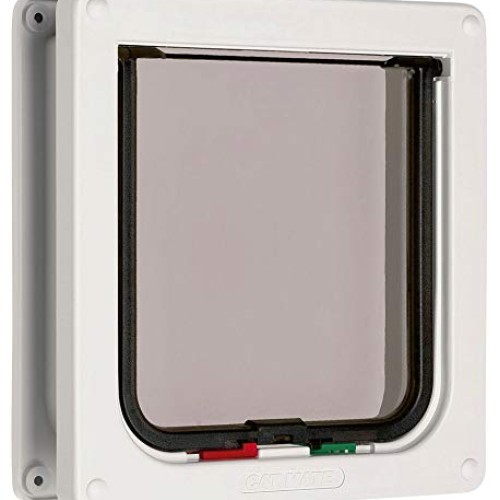 Cat Mate 4 Way Locking Cat Flap with Door Liner, White