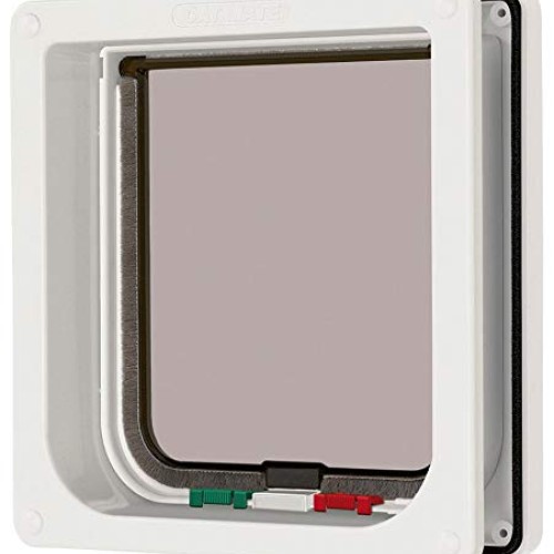 Cat Mate 4 Way Locking Cat Flap with Door Liner, White