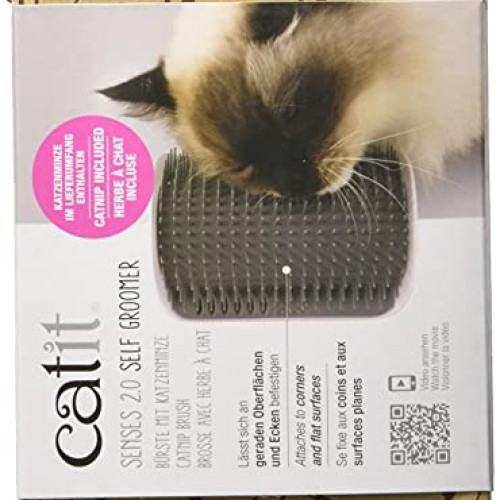 Catit Senses 2.0 Self Groomer Cat Brush, Interactive Cat Toy