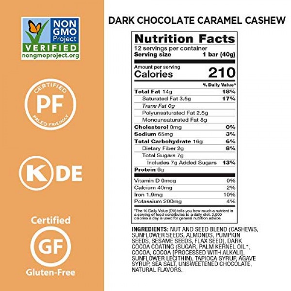 Caveman Foods PaleoFriendly Nutrition Bar Dark Chocolate 1.4 Coun...
