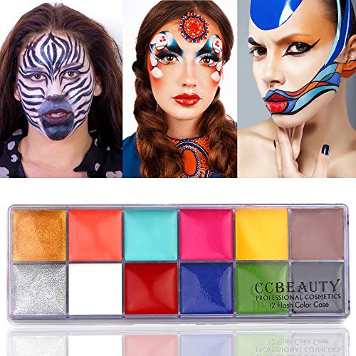 CCbeauty Professional Face Paint Oil 12 Colors Halloween Body Art...