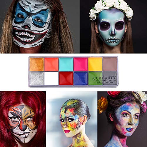 CCbeauty Professional Face Paint Oil 12 Colors Halloween Body Art...