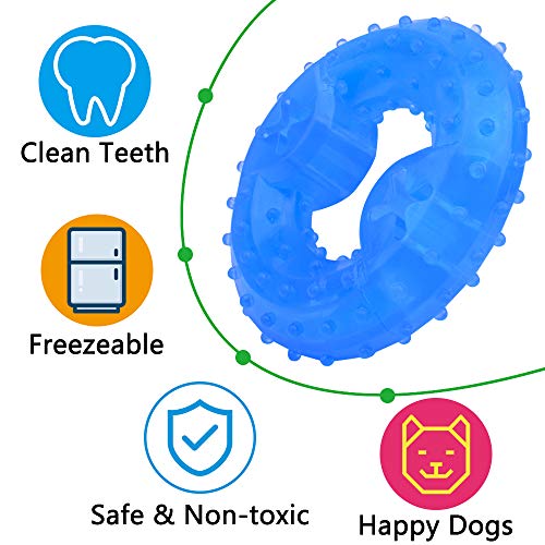 Dog Cooling Toy Puppy Teething Ring Freeze Dogs Chew Toy for Summ...