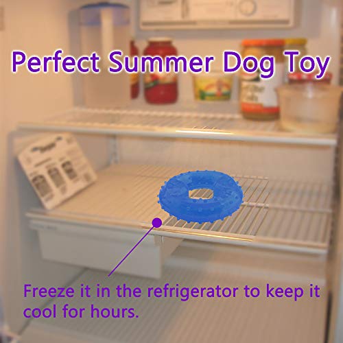Dog Cooling Toy Puppy Teething Ring Freeze Dogs Chew Toy for Summ...