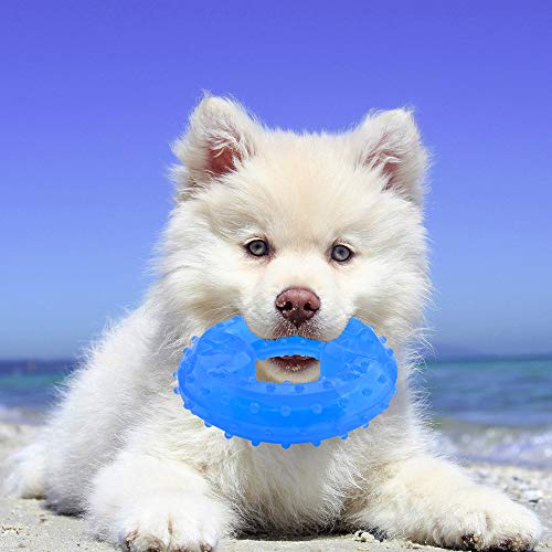Dog Cooling Toy Puppy Teething Ring Freeze Dogs Chew Toy for Summ...