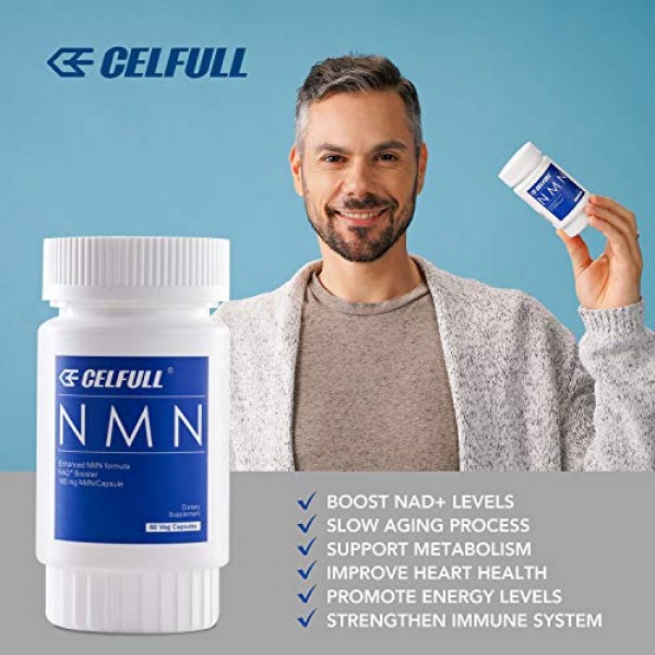 CELFULL Toxicity Tested β-NMN 330mg Per Serving Max Dosage + Abso...