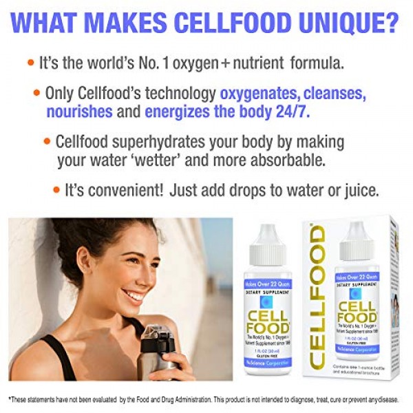 Cellfood Liquid Concentrate - 1 fl oz, 3 Pack - Oxygen + Nutrient...