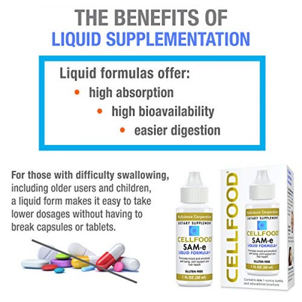 Cellfood SAM-e Liquid Formula+, 1 fl oz - Mood & Emotional Well-B...