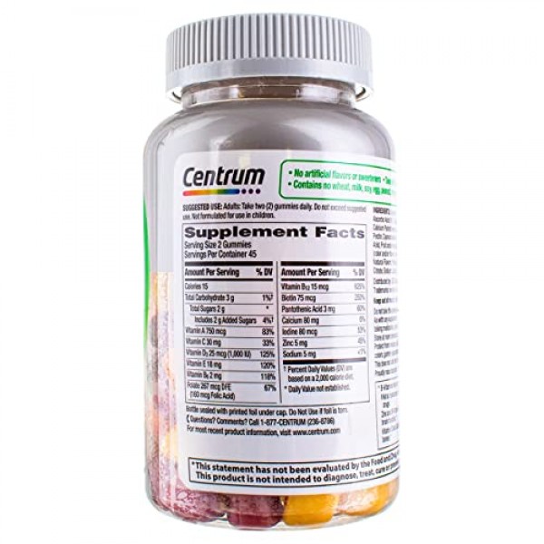 Centrum MultiGummies Gummy Multivitamin for Adults, with Vitamins...