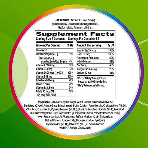 Centrum MultiGummies Gummy Multivitamin for Adults, Multivitamin/...