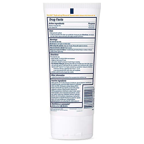 CeraVe 100% Mineral Sunscreen SPF 30 | Body Sunscreen with Zinc O...