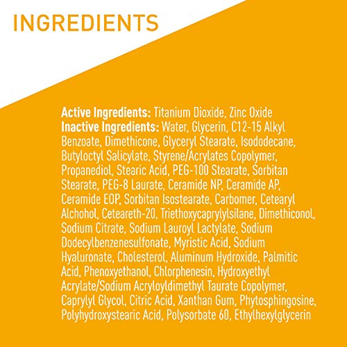 CeraVe 100% Mineral Sunscreen SPF 30 | Body Sunscreen with Zinc O...