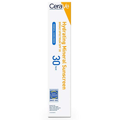 CeraVe 100% Mineral Sunscreen SPF 30 | Face Sunscreen with Zinc O...