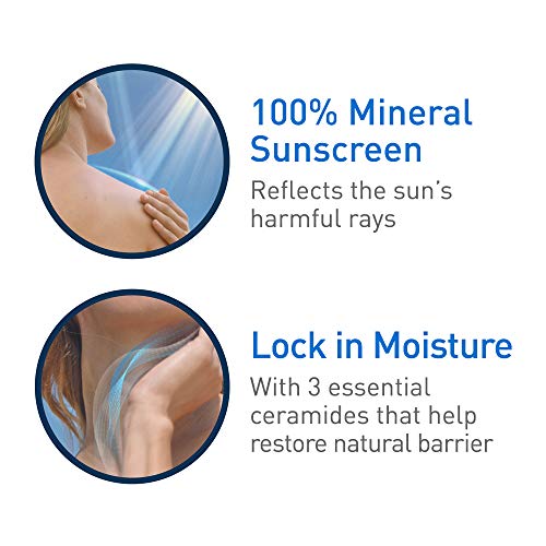 CeraVe 100% Mineral Sunscreen SPF 30 | Face Sunscreen with Zinc O...