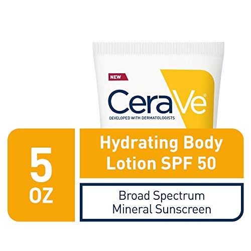CeraVe 100% Mineral Sunscreen SPF 50 | Body Sunscreen with Zinc O...