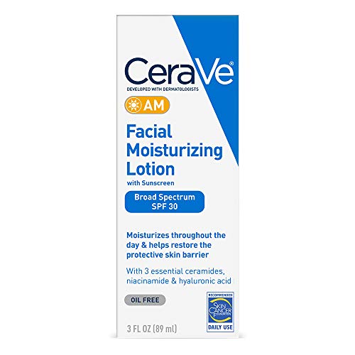 CeraVe AM Facial Moisturizing Lotion SPF 30 | Oil-Free Face Moist...