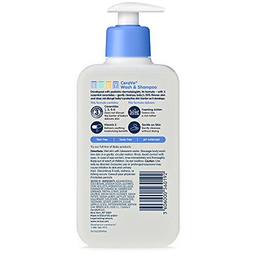CeraVe Baby Wash & Shampoo | Fragrance, Paraben, & Sulfate Free S...