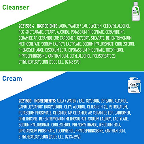 CeraVe Moisturizing Cream Combo Pack | Contains 16 Ounce with Pum...