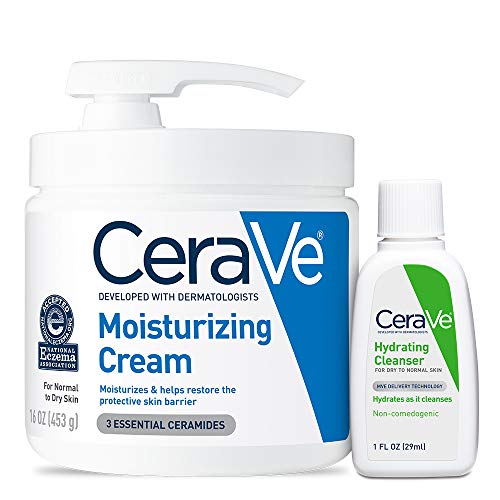 CeraVe Moisturizing Cream Combo Pack | Contains 16 Ounce with Pum...