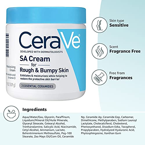 CeraVe Moisturizing Cream with Salicylic Acid | Exfoliating Body ...