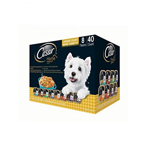 An Item of Cesar Home Delights Wet Dog Food, Variety Pack 3.5 oz...