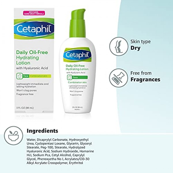 CETAPHIL Daily Hydrating Lotion for Face , With Hyaluronic Acid ,...