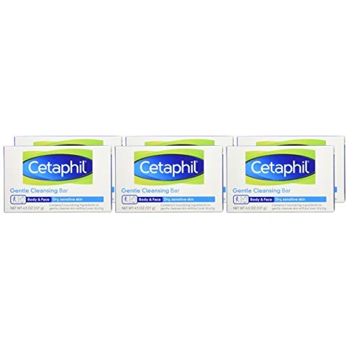 Cetaphil Gentle Cleansing Bar 4.5 Oz Pack of 6